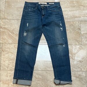 New York & Company Distressed Blue Jeans